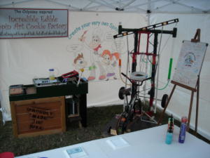Booth Pic of Spin Art Cookie Factory